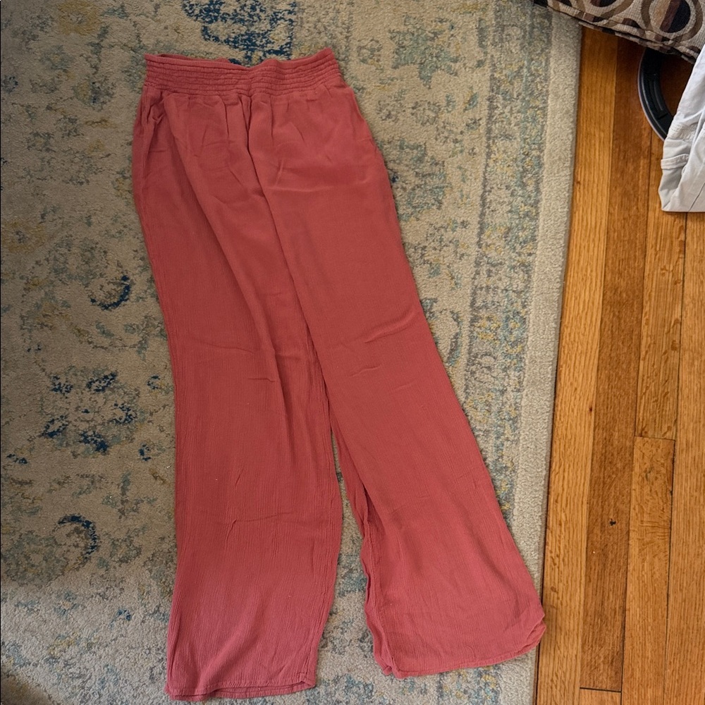 Pink Wide-Leg Pants